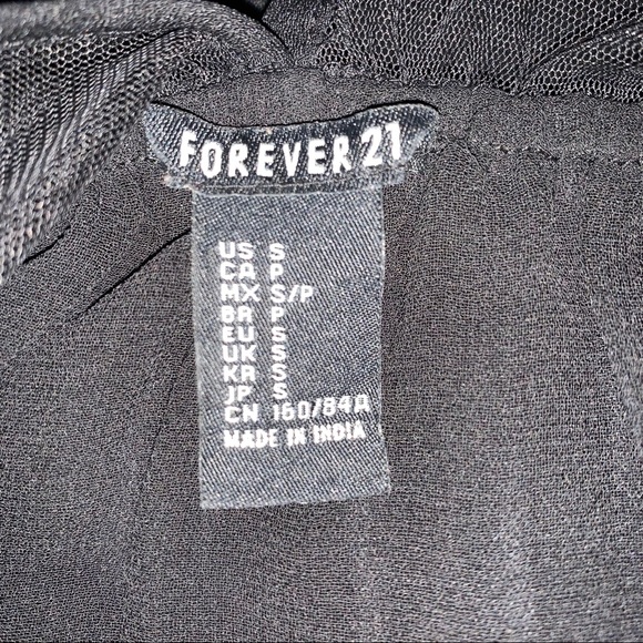 Forever 21 Black Sequin Mesh Skater Dress Sz S - Picture 7 of 10